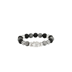 Buddha to Buddha Perlenarmband Spirit Bead Grau