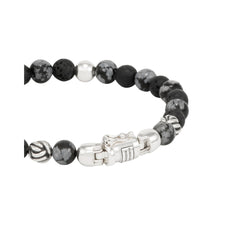 Buddha to Buddha Herren Armband Spirit Bead Grau