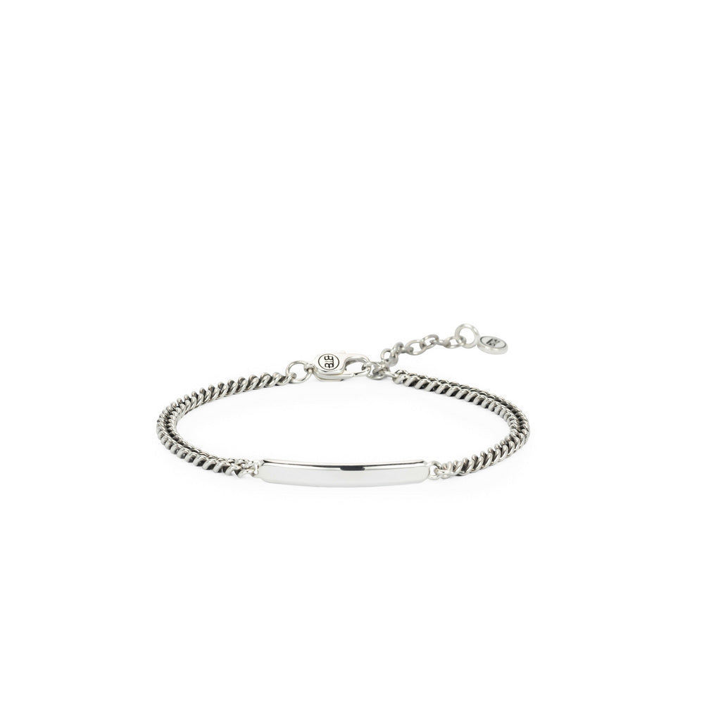 Buddha to Buddha Herrenarmband Mini Essential Bar Silber