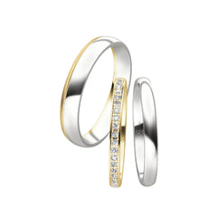 Rauschmayer Individual Love 3D Triset Trauringe mit 20 Brillanten - 02017