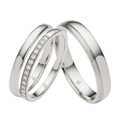 Rauschmayer Individual Love 3D Triset Trauringe mit 20 Brillanten - 02017