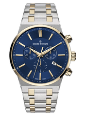 Claude Bernard NEO 1973 Herren Chronograph Blau Gold 41 mm