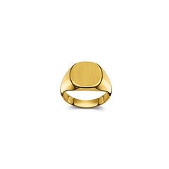 Bague plaque Or 750 mat/poli