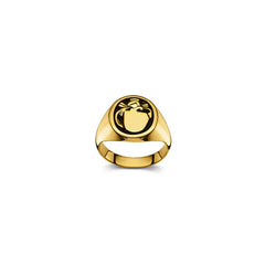 Bague plaque Or 750 mat/poli