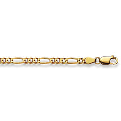 Figarohalskette 18 Karat Gold -750 in Gelbgold 42 cm - 55 cm x 3.6 mm