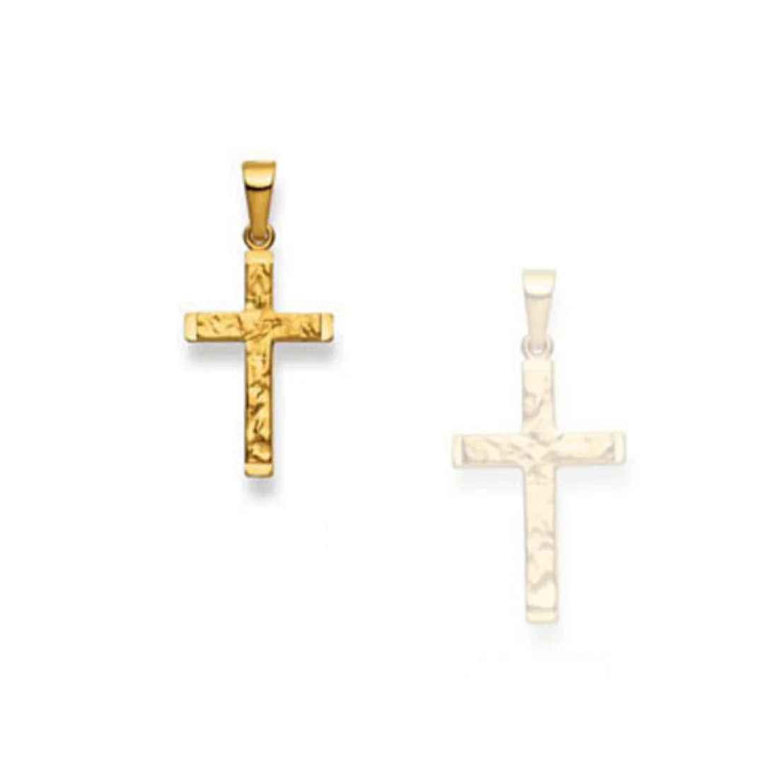 Kreuz Gelbgold Anhänger 18 Karat Gold-750, 18 x 12 mm
