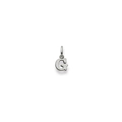 Pendentif lettre en or blanc 18 carats - 750 - G