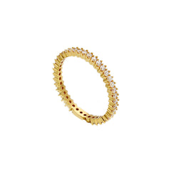 18 Karat Gold - 750 Memorie Ring mit Zirkonia