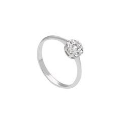 18 Karat Gold - 750 Weissgold Ring mit Zirkonia Steinen - 143339