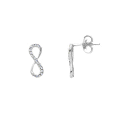 Boucles d'oreilles puces coeur en or 18 carats - 750