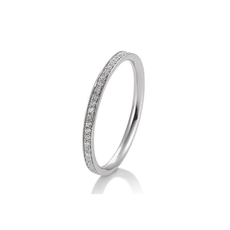 Breuning 18 Karat Gold Memoire Ring mit 30 Diamanten 0.165 ct. - 41/05643