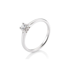 18 Karat Gold Verlobungsring 4er Krappe mit Diamanten - 41/05883