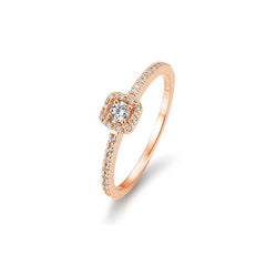 Bague de fiançailles Breuning en or 18 carats, pavée de diamants, fantaisie - 41/05802