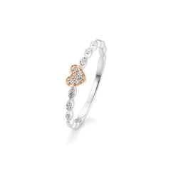 Breuning 18 Karat Gold Verlobungsring Herz mit Diamanten - 41/05710