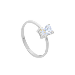 18 Karat Weissgoldring mit Zirkonia - 269851