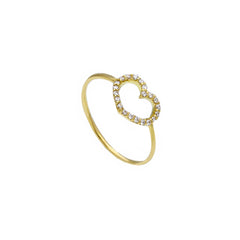 18 Karat Gold - 750 Herz Ring