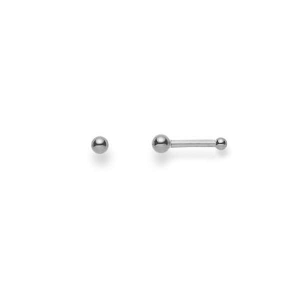 Nasenstecker - Piercing 750/18 Karat Weissgold 2.5 mm