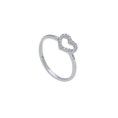 Bague coeur en or 18 carats - 750