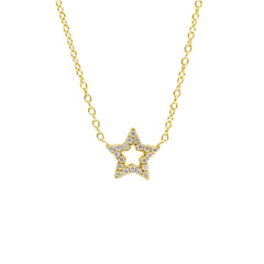 18 Karat Gold - 750 Stern Halskette