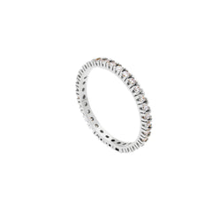 Bague mémoire en or 18 carats - 750 avec zircone