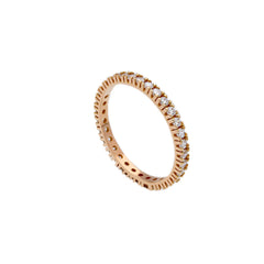 Bague mémoire en or 18 carats - 750 avec zircone