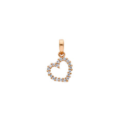 Pendentif coeur en or 18 carats - 750