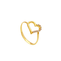 18 Karat Gold - 750 Herz Ring