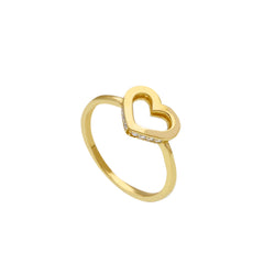 Bague coeur en or 18 carats - 750