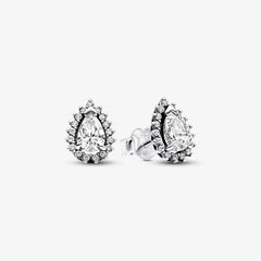 Pandora Birnen-Kranz Ohrringe für Frauen: Sterling-Silber, Cubic Zirkonia