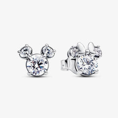 Pandora Disney Ohrringe: Micky Maus & Minnie Maus - Cubic Zirkonia