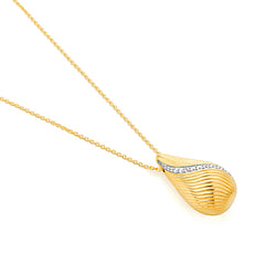 Halskette in 18 Karat Gelbgold mit gefassten Diamanten - P0140S91GYA45 2