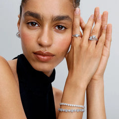 Bague Pandora Cœur Pavé Ondulé - 193661C01