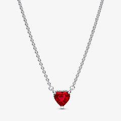 Pandora Funkelnder Herzförmiger Strahlenkranz Collier-Halskette