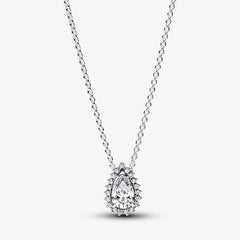 Pandora Collier-Halskette: Birnen-Kranz - Zirkonia, Sterling-Silber