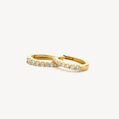 Boucles d'oreilles créoles Blush 7341YZI – Or jaune (14 carats) avec zircone