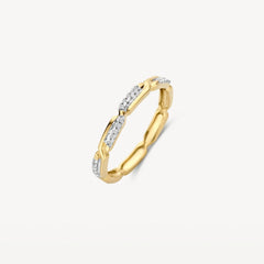 Blush Ring in 585/14 Karat Gelb- / Weissgold mit Zirkonia - 1256BZI