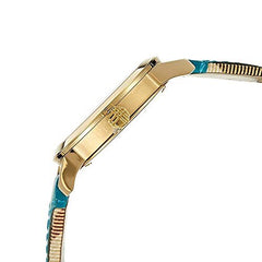 Burberry BU9112 The City Damen Uhr – Gold & Blau Leder – Swiss Quartz – 36 mm