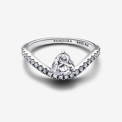 Bague Pandora Cœur Pavé Ondulé - 193661C01