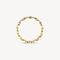 Bague Blush en or jaune et blanc 585/14 carats avec zircone - 1257BZI