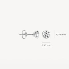 Boucles d'oreilles à tige Blush 7258WZI - or blanc avec zircone (585)