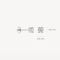 Blush Damen Ohrstecker in 14 Karat Gold in Weissgold - 7213WZI