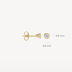Boucles d'oreilles à tige Blush 7256YZI - or jaune avec zircone (585)