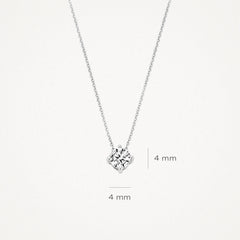 Blush Damen Halskette in 585/14 Karat Weissgold mit Zirkonia - 3057WZI