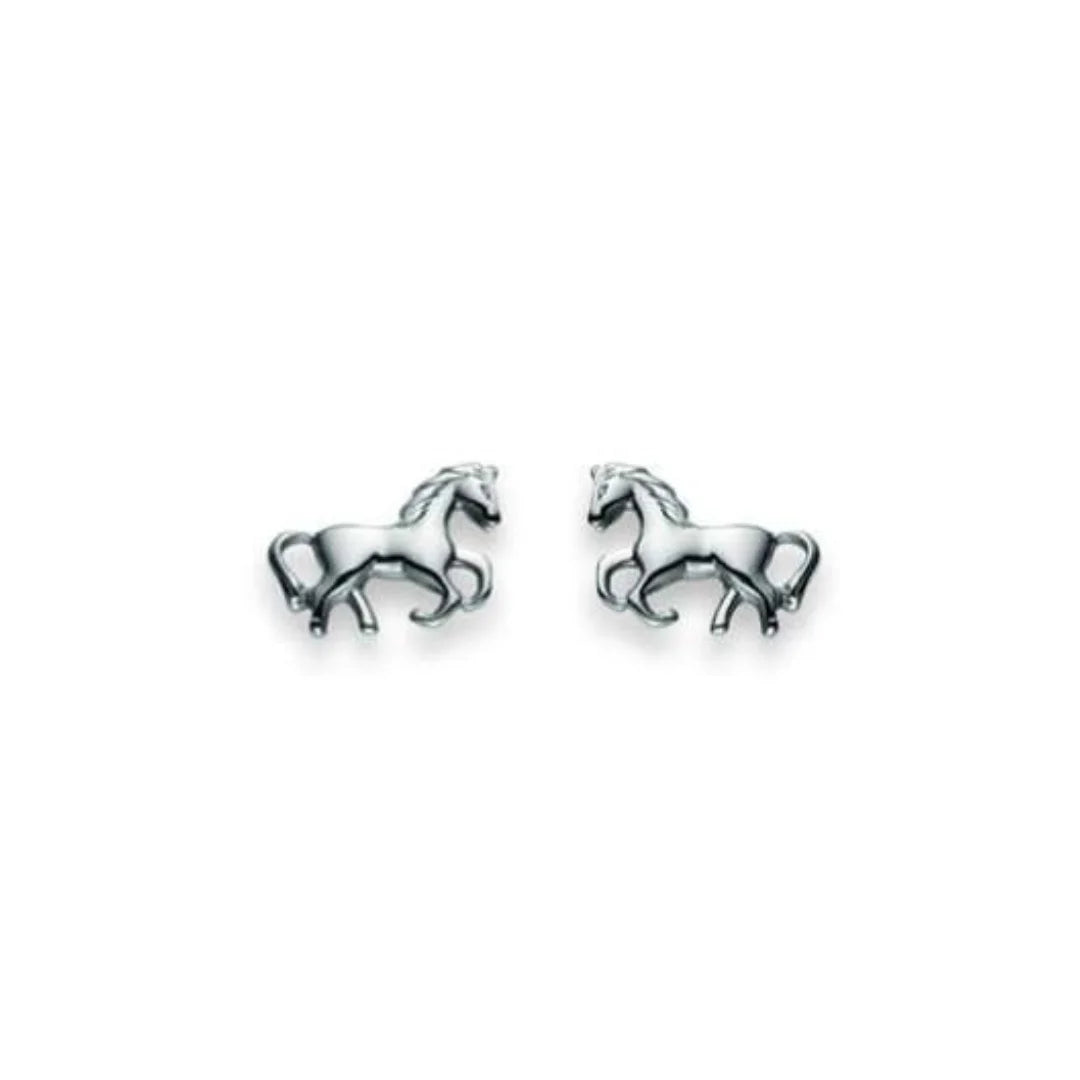 Kinder Ohrstecker Pferd Silber 925