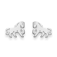 Kinder Ohrstecker mit Pferd Silber 925