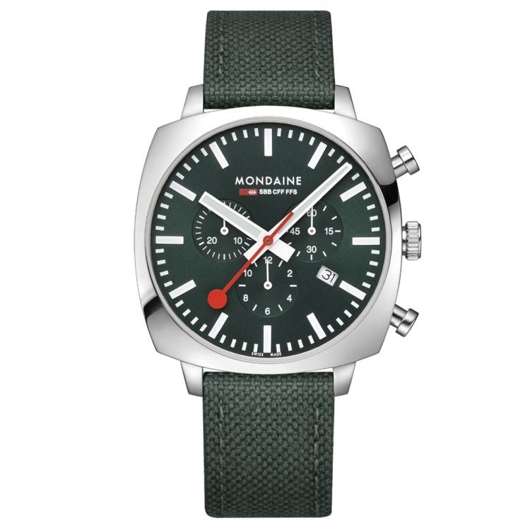 Mondaine Cushion Chrono Herrenuhr - MSL.41460.LF.SET