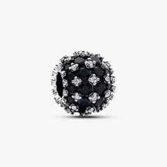Pandora Funkelndes Rundes Schwarzes Pavé-Charm - 792630C04