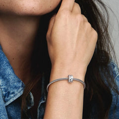 Pandora Clip-Charm: Herzmuster, Sterling-Silber