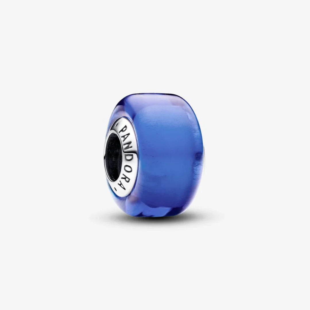 Pandora Mini-Charm: Blaues Murano-Glas, Sterling-Silber