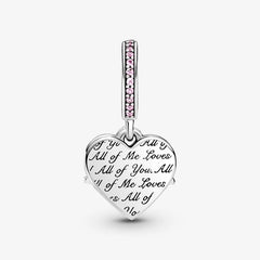 Pandora Herz Charm-Anhänger: Mum & Herz - Sterling-Silber